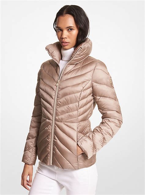 michael michael kors petite quilted packable puffer coat temp|More.